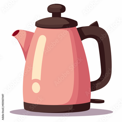 Vector electric kettle illustration, cartoon kitchen appliance