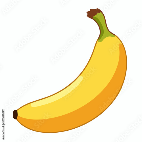 Vector banana illustration, cartoon fruit