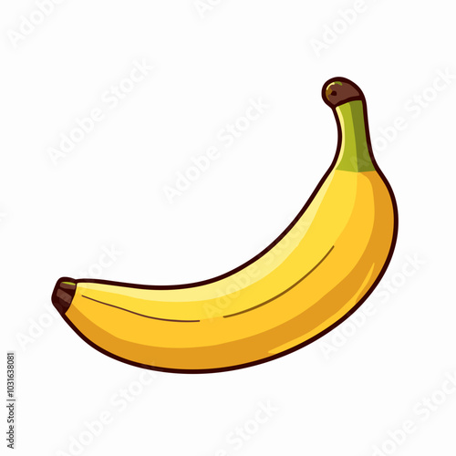 Vector banana illustration, cartoon fruit