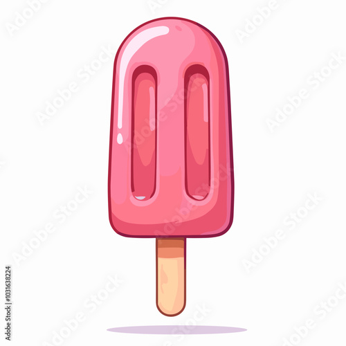 Vector popsicle illustration, cartoon frozen dessert
