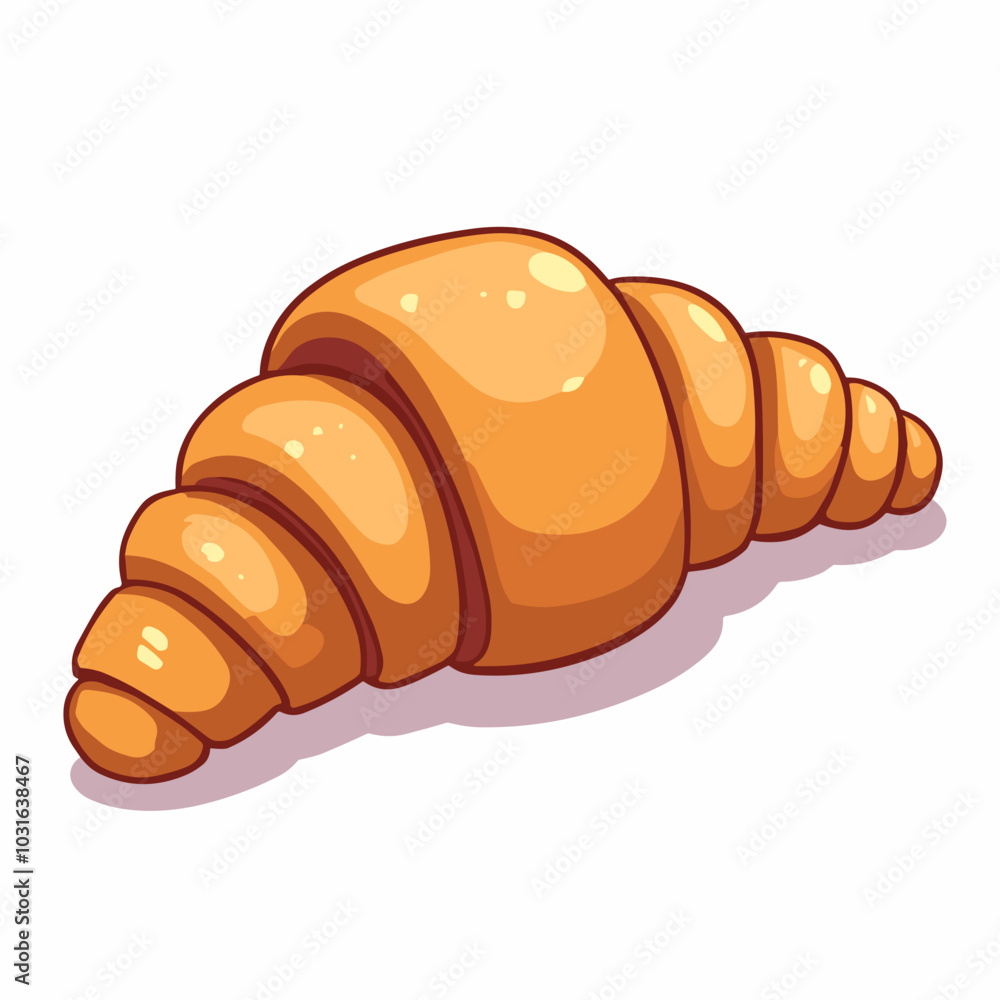 Vector croissant illustration, French pastry icon Vector croissant illustration, French pastry icon