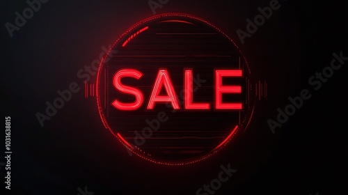 Bright Red SALE Banner for Advertising Purposes