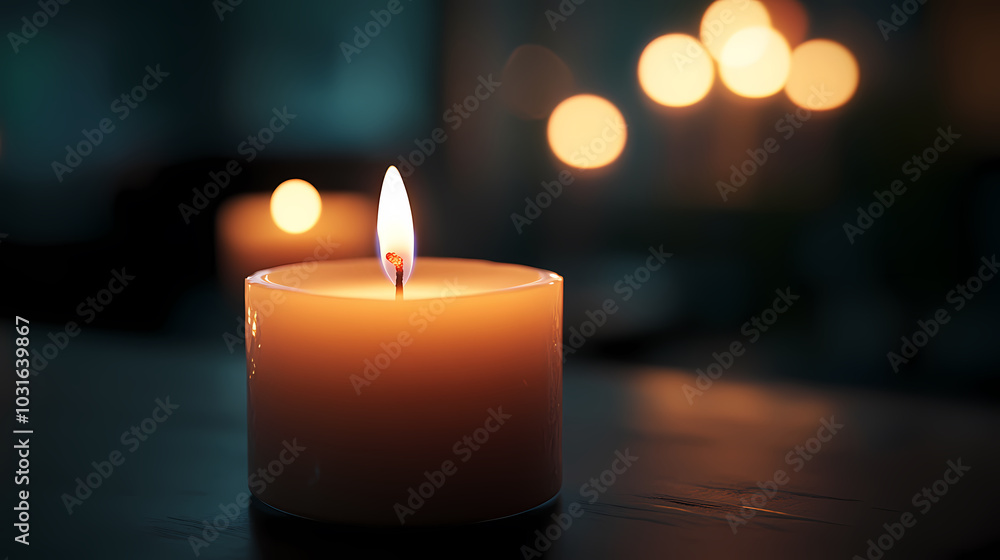 Candlelight ambiance on a cozy night Candlelight ambiance on a cozy night