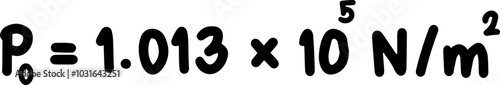 Pressure Pascals physic law Illustration in Black and White