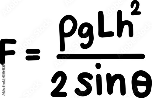 Pressure Pascals physic law Illustration in Black and White