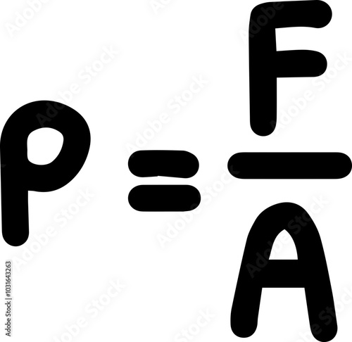 Pressure Pascals physic law Illustration in Black and White