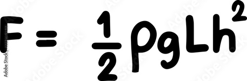Pressure Pascals physic law Illustration in Black and White