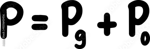 Pressure Pascals physic law Illustration in Black and White