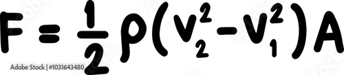 Pressure Pascals physic law Illustration in Black and White