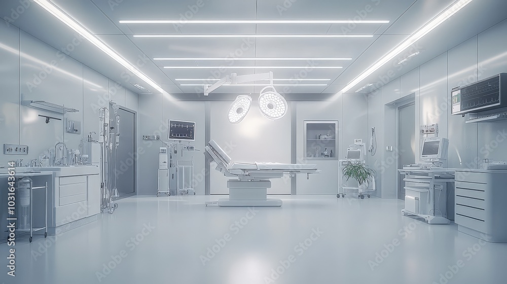 A state-of-the-art operating room featuring advanced neurosurgery equipment on a pristine white laboratory background, highlighting the sophistication and precision of modern medical devices. A state-of-the-art operating room featuring advanced neurosurgery equipment on a pristine white laboratory background, highlighting the sophistication and precision of modern medical devices.