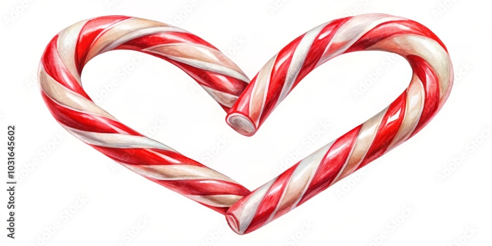 Fototapeta premium candy cane heart