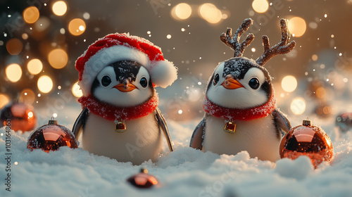 Wallpaper Mural Christmas Eve Penguin Torontodigital.ca