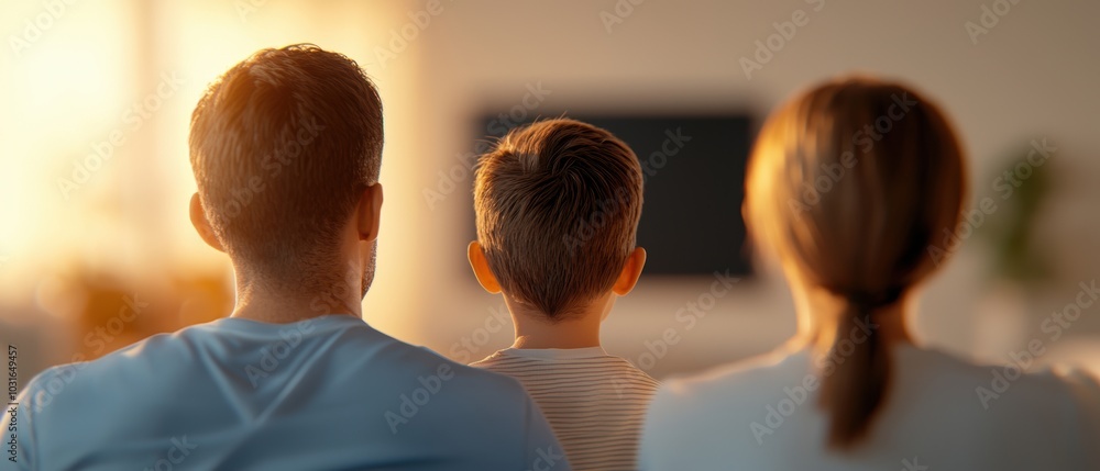 A family enjoying time together at home, peaceful moment in a cozy living room setting. A family enjoying time together at home, peaceful moment in a cozy living room setting.