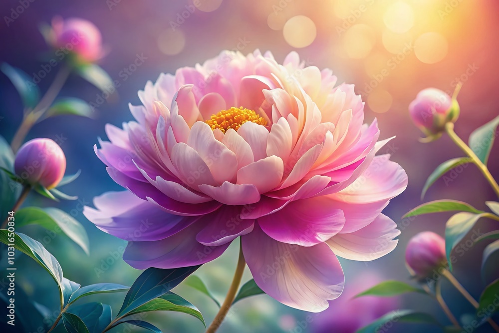 Stunning Long Exposure Peony Flower Vector Image for Floral Design and Art Projects Stunning Long Exposure Peony Flower Vector Image for Floral Design and Art Projects