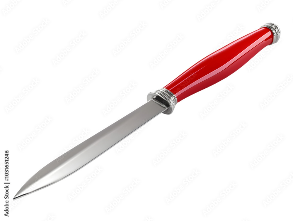 A sleek kitchen knife with a vibrant red handle, ideal for culinary tasks and food presentation. Transparent Background. Transparent Background. A sleek kitchen knife with a vibrant red handle, ideal for culinary tasks and food presentation. Transparent Background. Transparent Background.