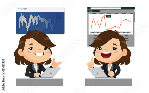 Stock market concept with people