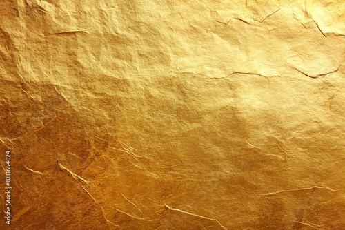 Metallic golden and bronze paper texture with gradient effect, resembling metal foil or wall paint, Golden background. Gold texture. Beautiful luxury gold background. Shiny golden texture