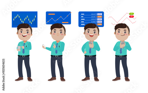 Stock market concept with people