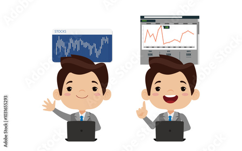 Stock market concept with people