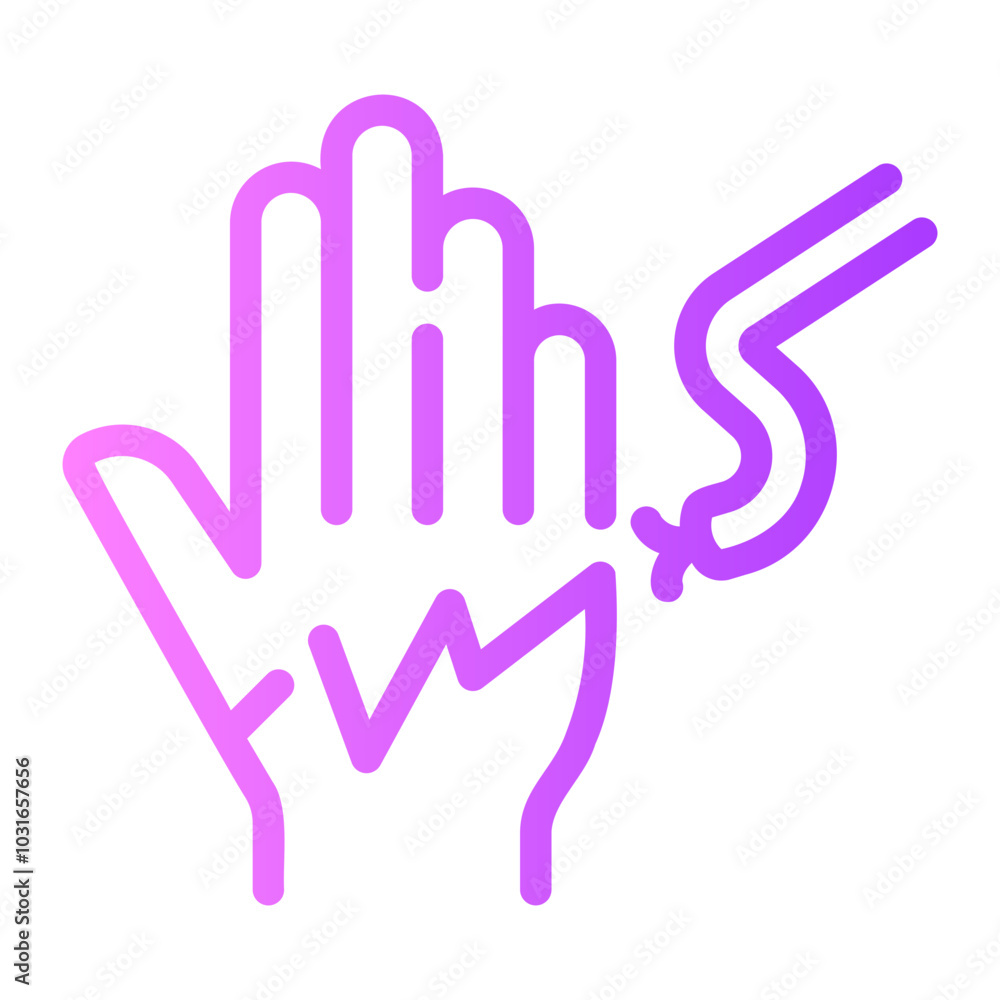 electrical hazard Line Gradient Icon electrical hazard Line Gradient Icon