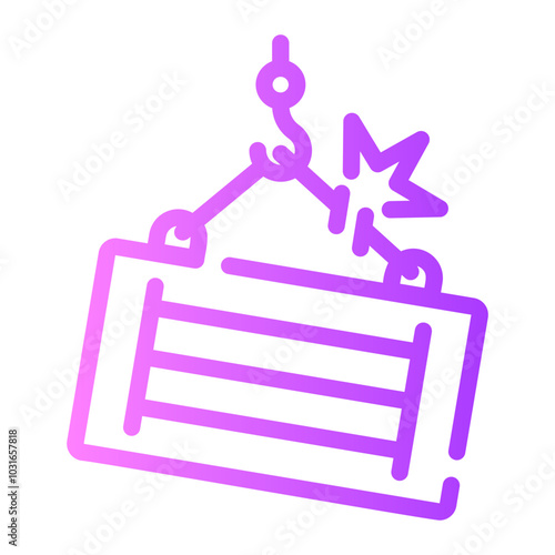 overhead Line Gradient Icon