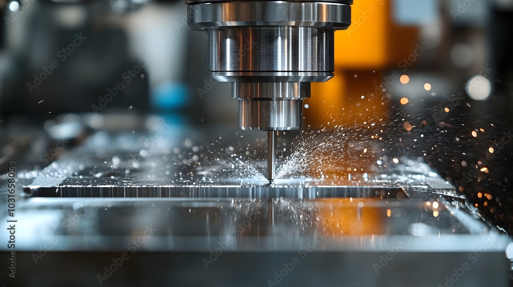 The Plunge Process on a CNC Milling Machine with Flat End Mill Tools for Metal Working The Plunge Process on a CNC Milling Machine with Flat End Mill Tools for Metal Working