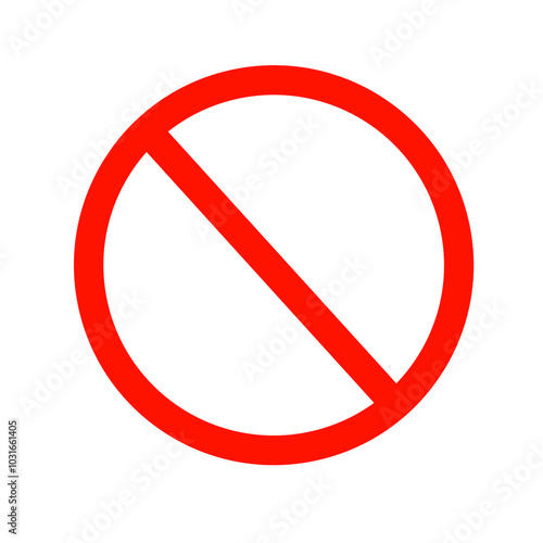 Free Download red prohibited symbol vector on white background. sign no - GFXLoad