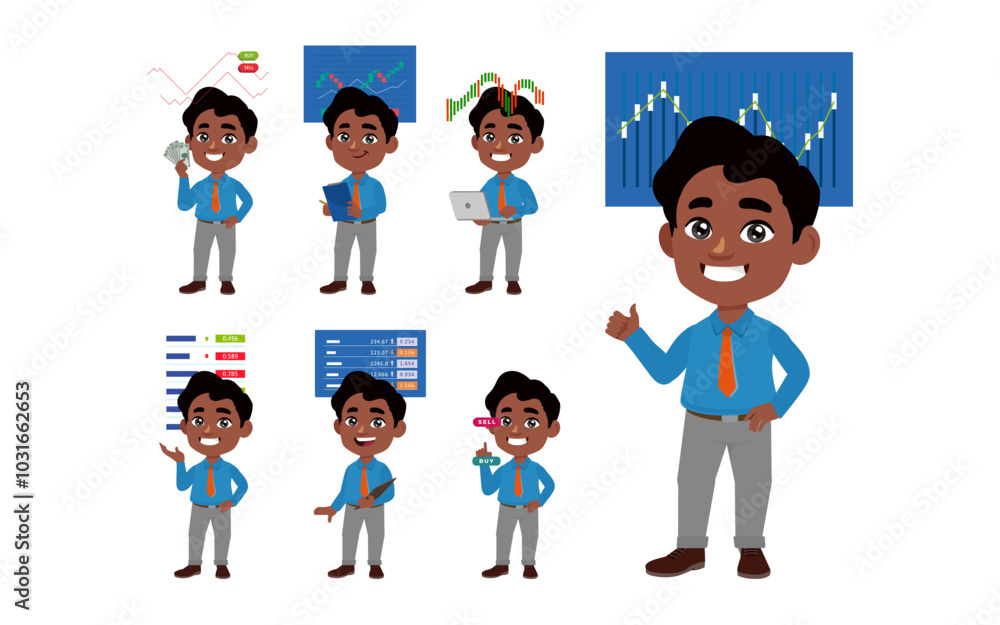 Stock market concept with people Stock market concept with people