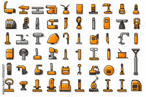 Construction tool icon on white background