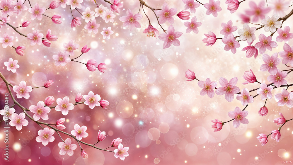 Fototapeta premium pink cherry blossom in spring