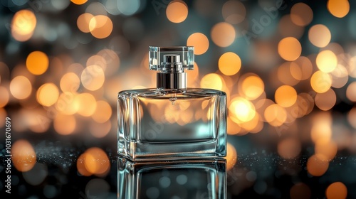 Elegant Perfume Bottle with Soft Bokeh Background