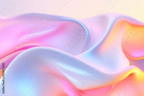 Wallpaper Mural Vibrant Fluid Shapes, Soft dynamic forms blend in a rich gradient, creating an immersive visual experience full of movement and color. Torontodigital.ca