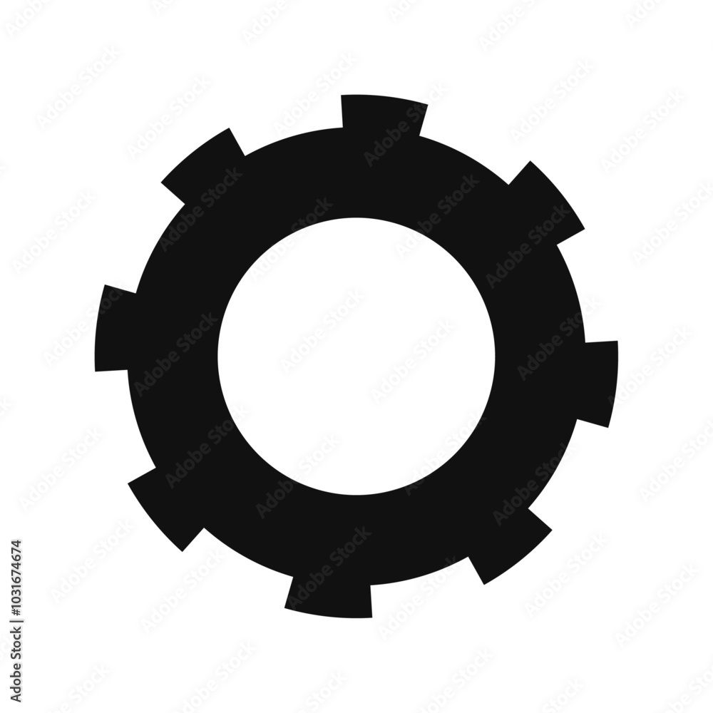 illustration of Setting gear icon set isolated on white illustration of Setting gear icon set isolated on white