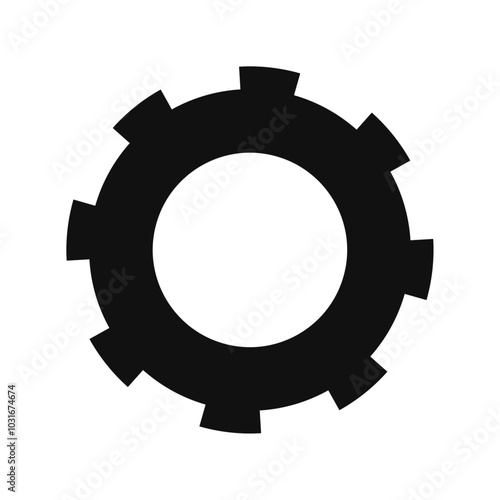 illustration of Setting gear icon set isolated on white