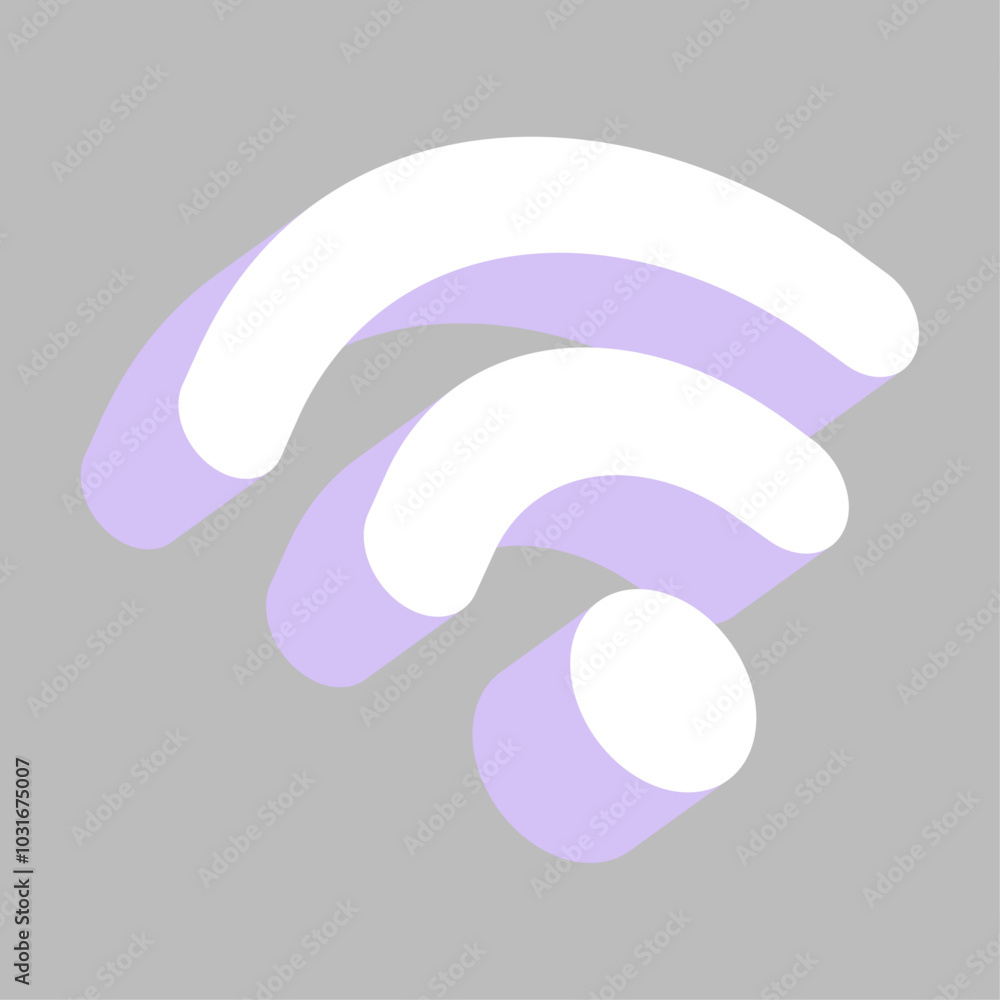Fototapeta premium Wifi Duotone Illustration on gray background