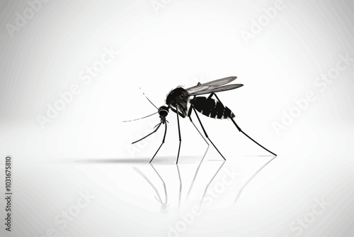 silhouette of mosquito
