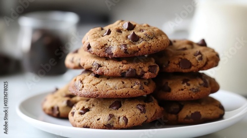 Chocolate Chip Cookies on Cooling Rack. Espresso Chocolate Chip Cookies