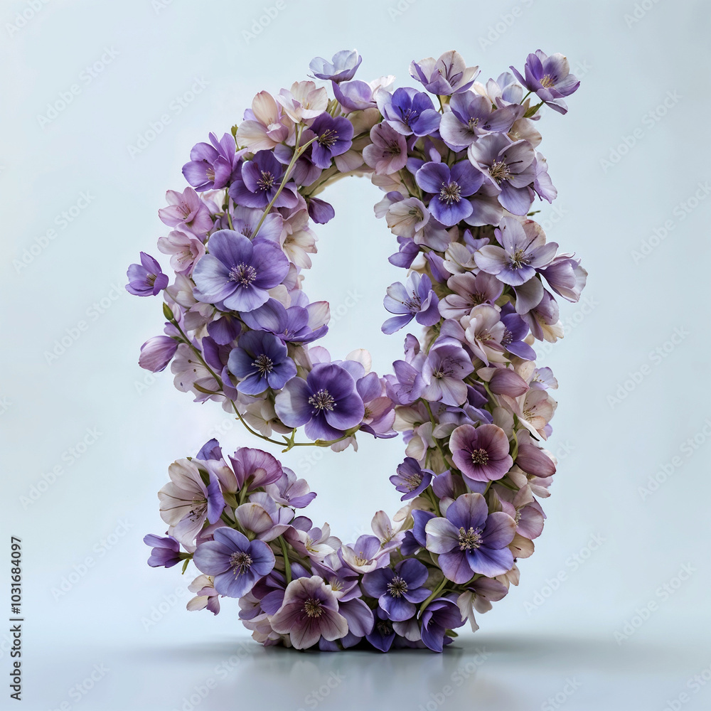Obraz premium letter g of flowers