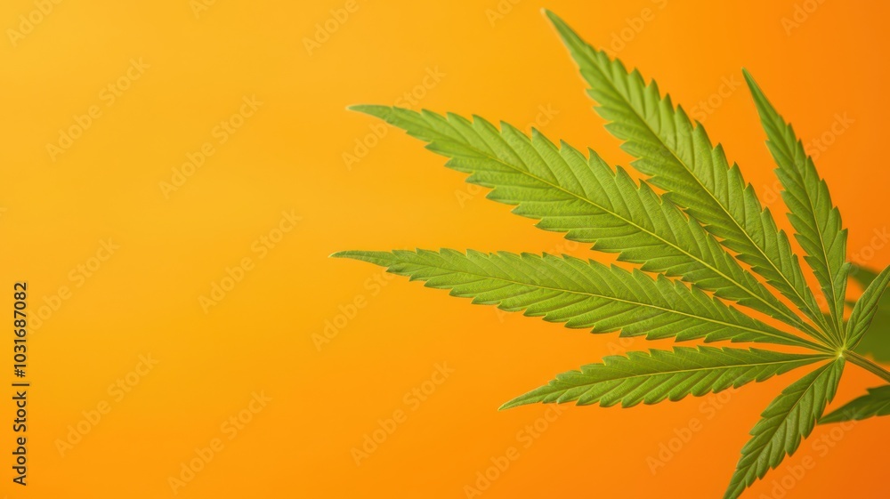 Close-up of a vibrant marijuana leaf with a blurred background, offering ample space for text or design elements. Close-up of a vibrant marijuana leaf with a blurred background, offering ample space for text or design elements.