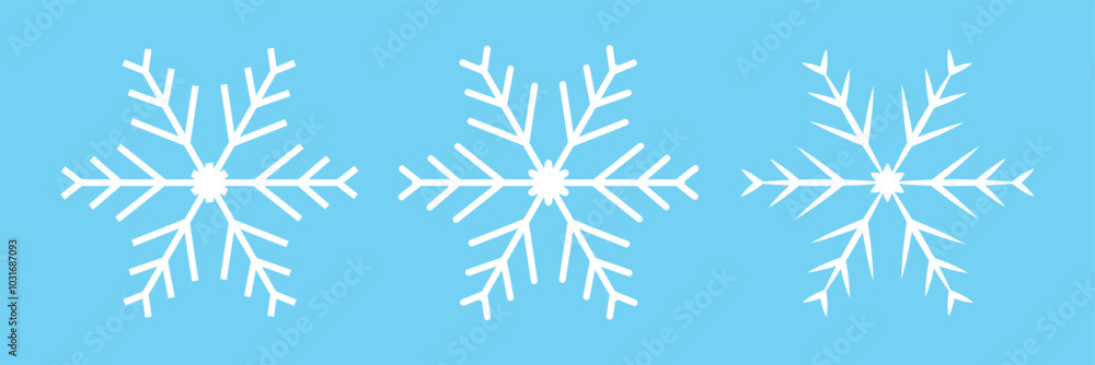 Blue and white Snowflakes icon set. Black snowflake. Snowflakes template. Snowflake winter. Snowflakes icons. Snowflake vector icon in eps 10. Blue and white Snowflakes icon set. Black snowflake. Snowflakes template. Snowflake winter. Snowflakes icons. Snowflake vector icon in eps 10.