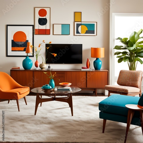 showcase a mid century modern living room