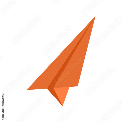 Paper plane flying symbolizing freedom and success