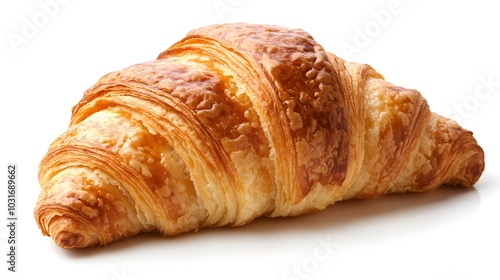 Fresh croissant on a white background. Isolated. 