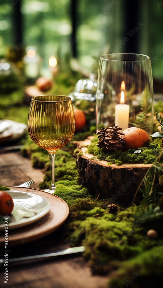 Naklejka premium Table setting for a dinner