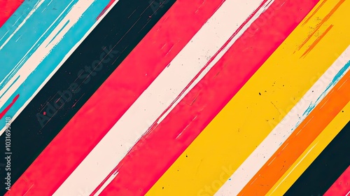 Wallpaper Mural Abstract Diagonal Stripes of Brightly Colored Paint Torontodigital.ca