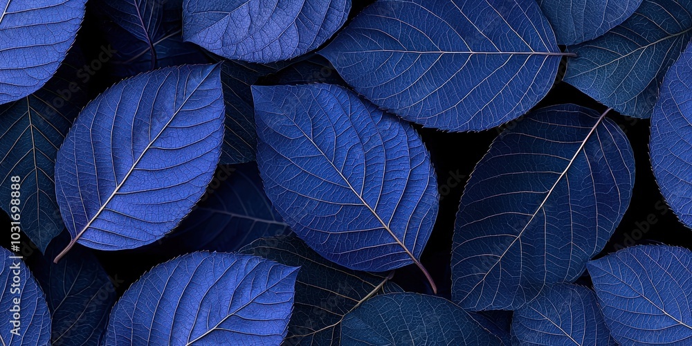 Blue Leaf Pattern Background Nature Texture for Design Wallpaper Blue Leaf Pattern Background Nature Texture for Design Wallpaper
