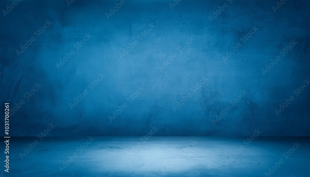 blue concrete interior background. Empty template scene. Horizontal banner mockup blue concrete interior background. Empty template scene. Horizontal banner mockup
