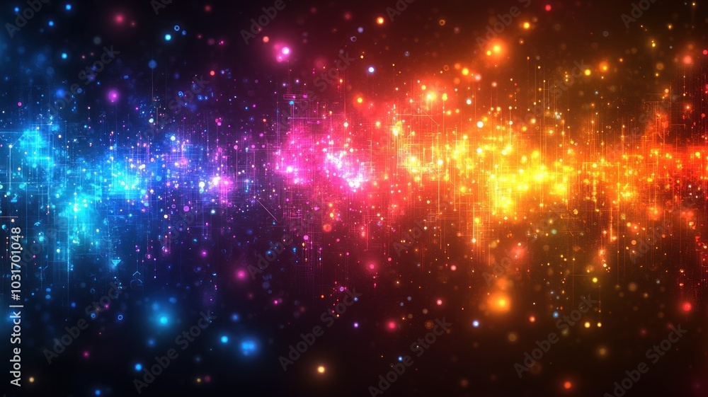 Vibrant abstract representation of cosmic energy and light. Vibrant abstract representation of cosmic energy and light.