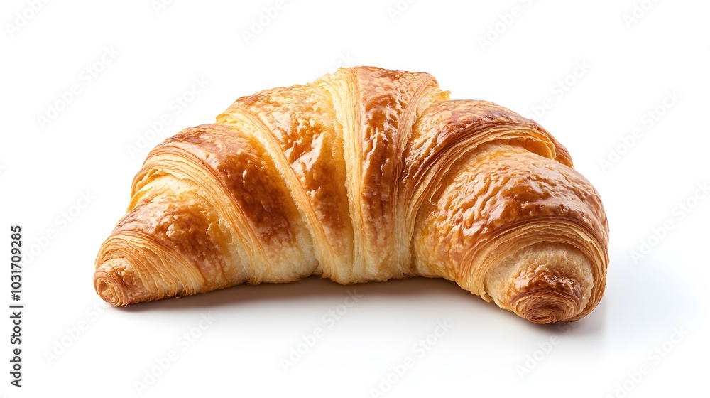 Fresh croissant on a white background. Isolated. Fresh croissant on a white background. Isolated.
