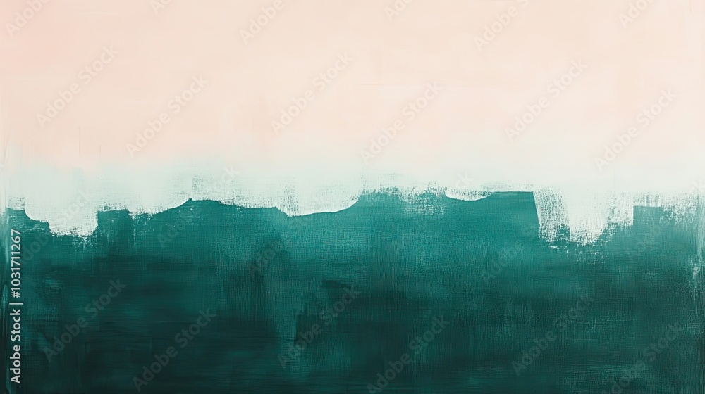 Fototapeta premium Abstract Painted Canvas with Pink and Teal Tones